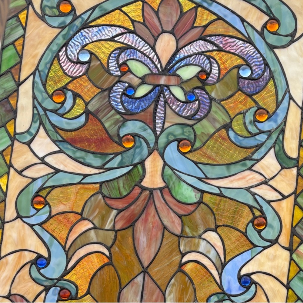 Stained Glass Panel with Intricate Design - Picture 2 of 3